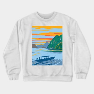 Khao Sok National Park in Surat Thani Province Thailand WPA Art Deco Poster Crewneck Sweatshirt